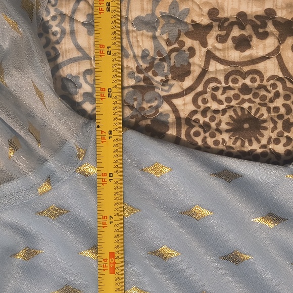 Princess Inspired Blue and Gold Dress - Picture 10 of 12